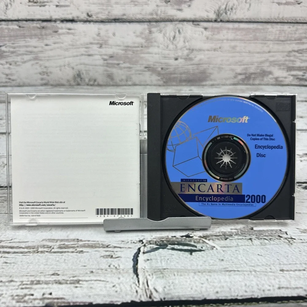 Microsoft Encarta Encyclopedia‎ 2000 Educational PC CD ROM Software Disc